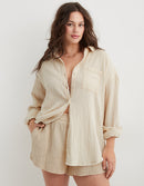 Aerie Oversized Gauze Button Up (XXS-S)