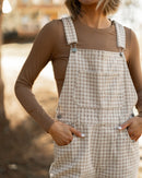 Wishlist Neutral Gingham Overalls (S)