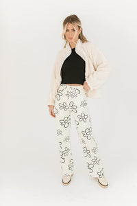 Bailey Rose Floral Relaxed Jeans (M)