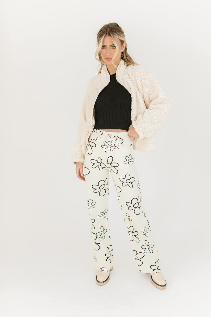 Bailey Rose Floral Relaxed Jeans (M)