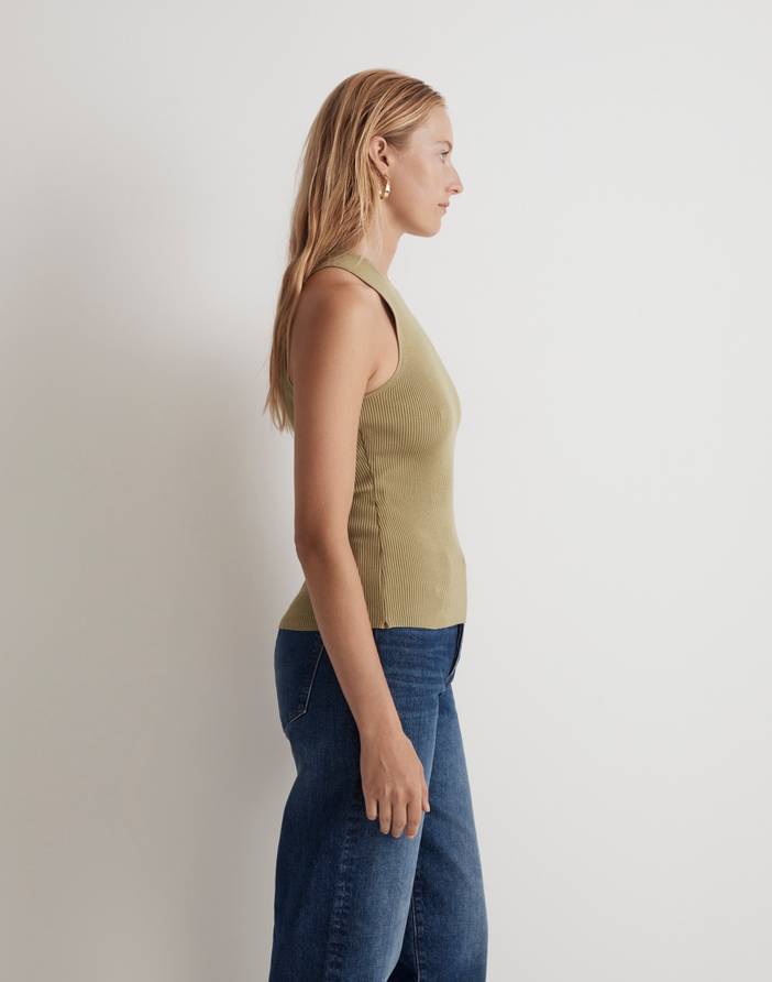 Madewell Green Ribbed Tank (S)