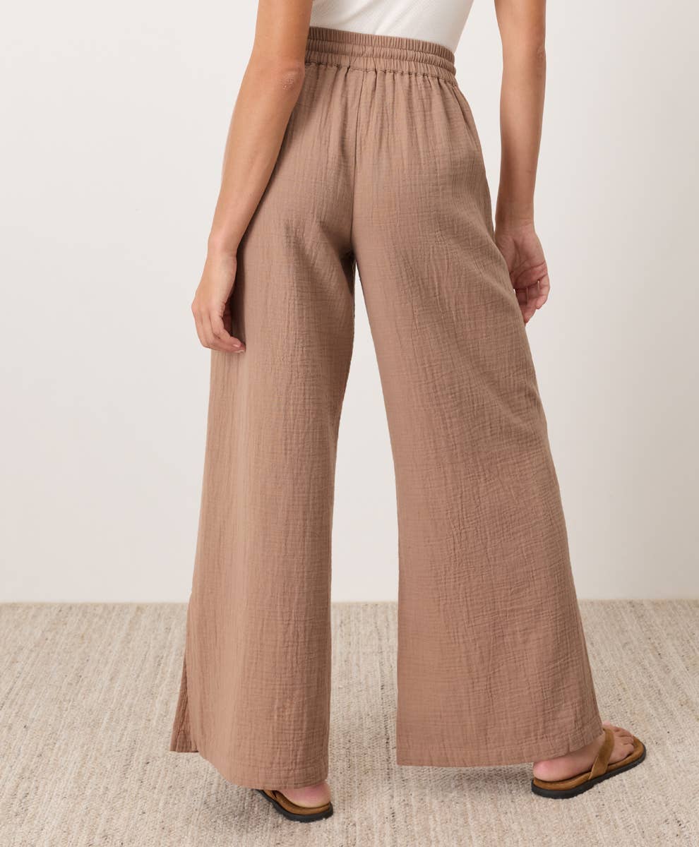 Pact Organic Cotton Wide Leg Pants (M)