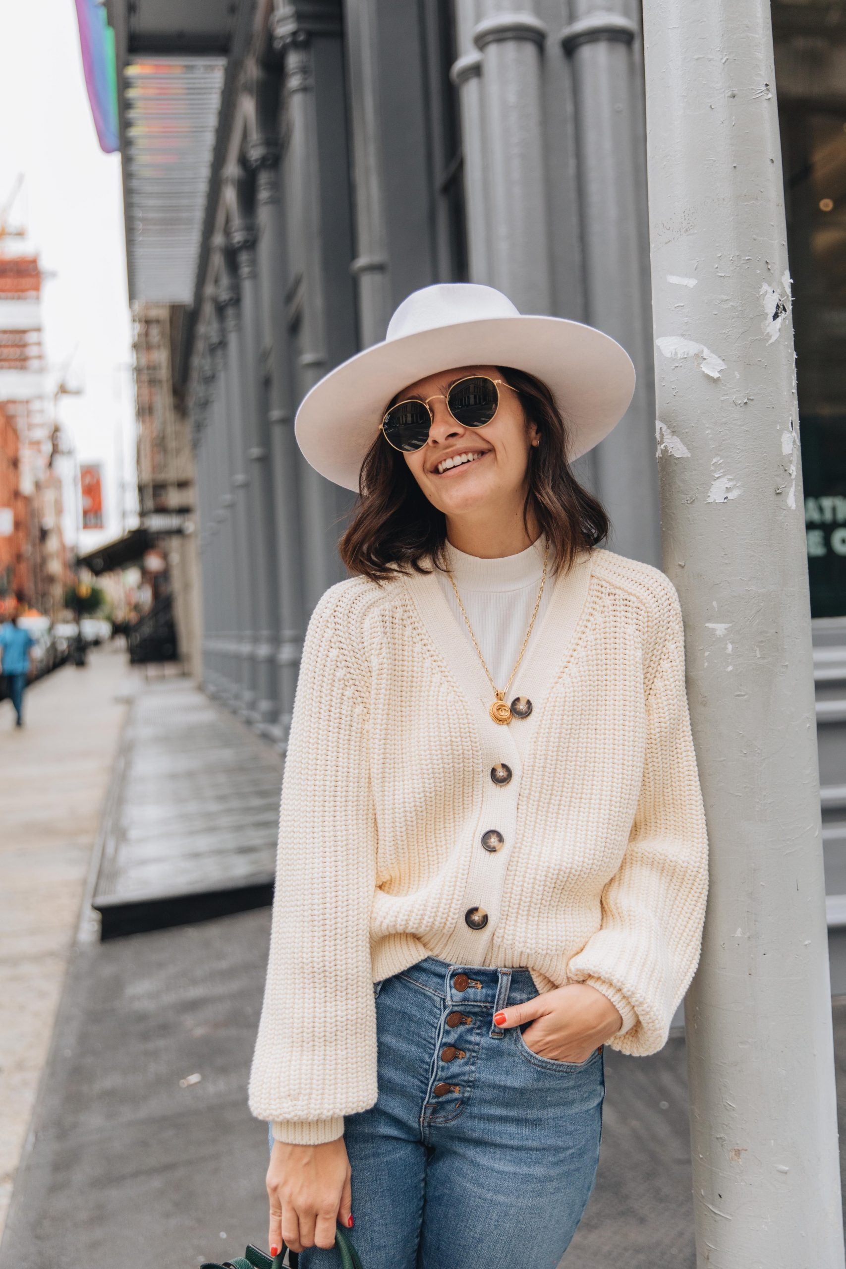 Everlane Textured Cotton Blend Cardigan (M)