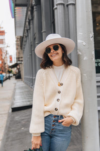 Everlane Textured Cotton Blend Cardigan (M)