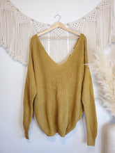 Load image into Gallery viewer, Mustard Twist Back Sweater (L)
