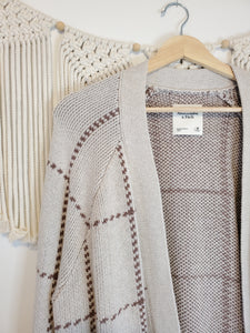 A&F Checkered Knit Cardi (M)