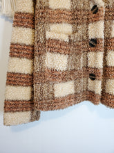Load image into Gallery viewer, Plaid Sherpa Crop Shacket (S)
