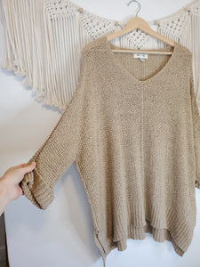 Neutral Slouchy Sweater (OS)