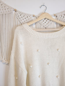 Textured Puff Sleeve Sweater (M)