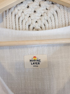 Marine Layer White Henley Top (M)
