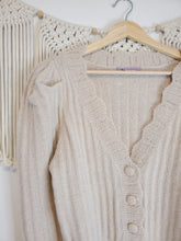 Load image into Gallery viewer, Puff Sleeve Button Sweater (S)
