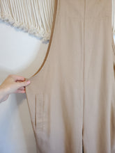 Load image into Gallery viewer, Linen Blend Wide Leg Overalls (L)
