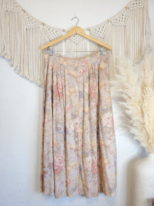 Vintage Floral Midi Skirt (33/34)