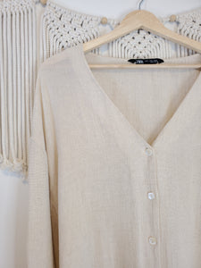 Zara Oversized Linen Tunic (S)