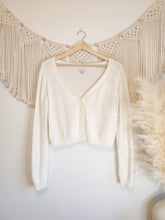 Load image into Gallery viewer, AE White Crop Cardi (M)
