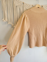 Load image into Gallery viewer, Puff Sleeve Mock Neck Sweater (S)
