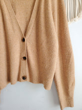 Load image into Gallery viewer, Camel Button Up Cardi (L)
