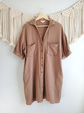 Load image into Gallery viewer, Brown Oversized Gauze Dress (M)
