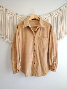 Camel Cord Button Up (M)