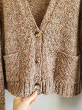 Load image into Gallery viewer, Zara Brown Fuzzy Cardi (M)

