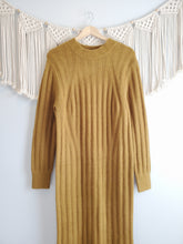 Load image into Gallery viewer, NEW Mustard Knit Midi Dress (M)
