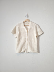 Button Up Sweater Tee (M)