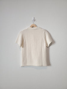 Button Up Sweater Tee (M)