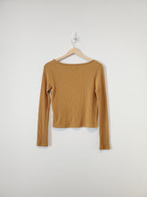 Load image into Gallery viewer, Madewell Toffee Ribbed Tee (S)

