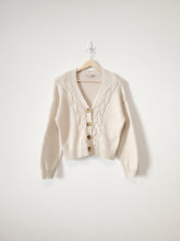 Load image into Gallery viewer, Oat Cable Knit Cardigan (M)
