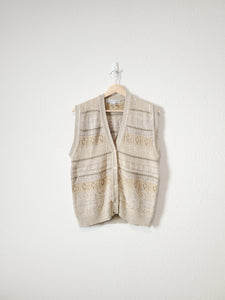 Vintage Textured Sweater Vest (M)