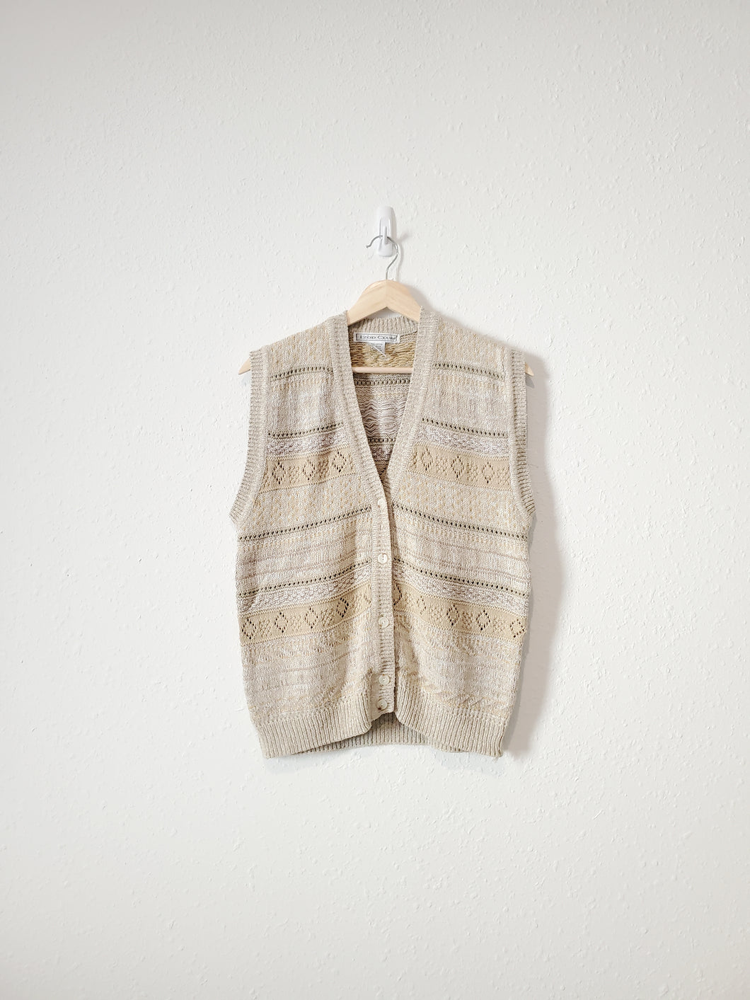 Vintage Textured Sweater Vest (M)