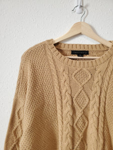 Brown Cable Knit Sweater (XL)