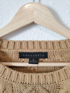 Brown Cable Knit Sweater (XL)