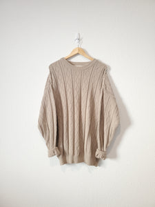 Vintage Textured Cotton Sweater (L)