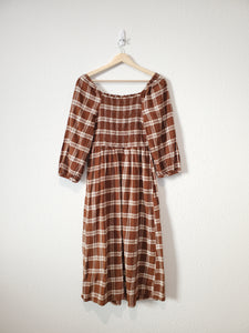 NEW Checkered Midi Dress (S)