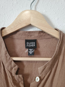 Eileen Fisher Mocha Linen Tee (XL)