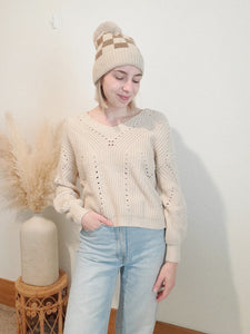 Chunky Cropped Sweater (S)