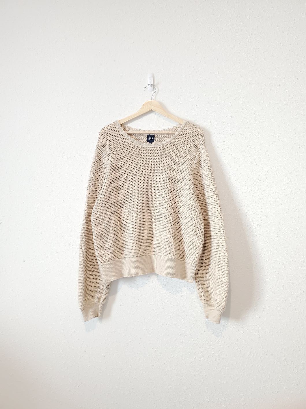 Cotton Crochet Sweater (XXL)