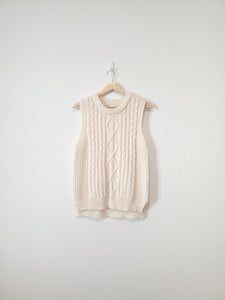 NEW Cable Knit Sweater Vest (M)