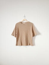 Load image into Gallery viewer, Shop Stevie Tan Ribbed Tee (M/L)
