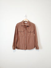Load image into Gallery viewer, Brown Button Up Boyfriend Shirt (XS)
