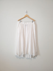 NEW Gap White Midi Skirt (XL)