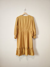 Load image into Gallery viewer, Mustard Textured Puff Sleeve Dress (12)
