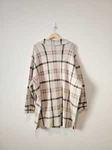 Checkered Button Up Shacket (2X)