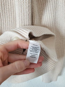 Neutral Cotton Cardigan (S)