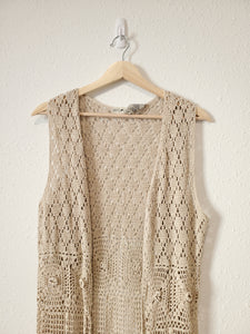 Vintage Crochet Duster (L)