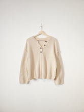 Load image into Gallery viewer, Waffle Henley Sweater (S)
