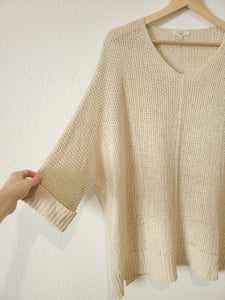 Open Knit Relaxed Sweater (1X)