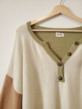 Load image into Gallery viewer, Colorblock Puff Sleeve Sweater (L)
