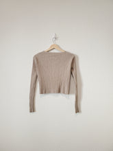 Load image into Gallery viewer, Taupe Ribbed Crop Sweater (S-L)
